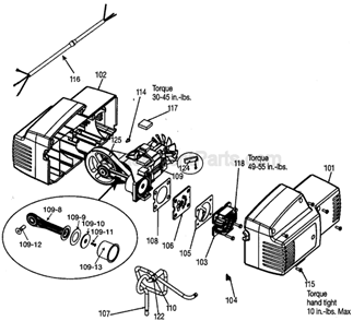 Page B Diagram and Parts List for C3001 Type 1 Porter Cable Compressor